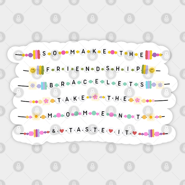 Friendship Bracelets Taylor Swift Sticker by Mint-Rose